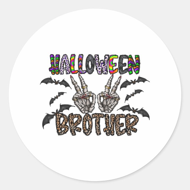 Sticker Rond Frère Halloween (Devant)
