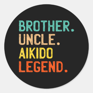 STICKER ROND FRÈRE UNCLE AIKIDO LÉGENDE COOL UNCLE MARTIAL