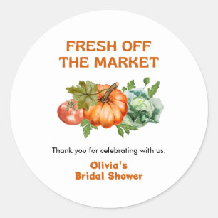 Sticker Rond Fresh Off The Market Remerciement pour une Baby Sh