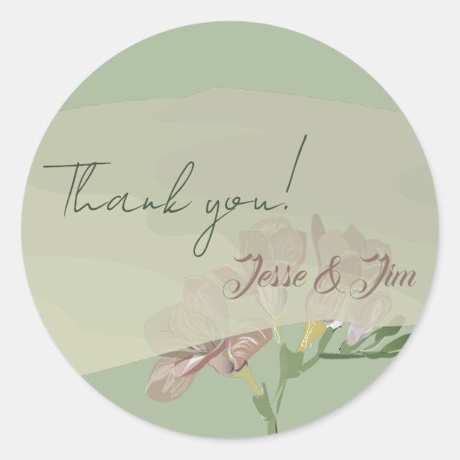 Sticker Rond Frésie sur Sage (Devant)