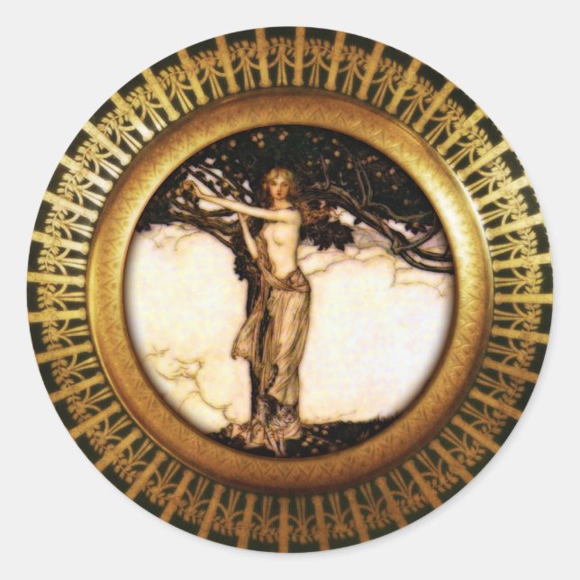 Sticker Rond Freya Gold (Devant)