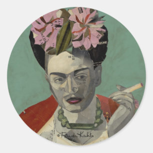 Sticker Rond Frida Kahlo par Garcia Villegas