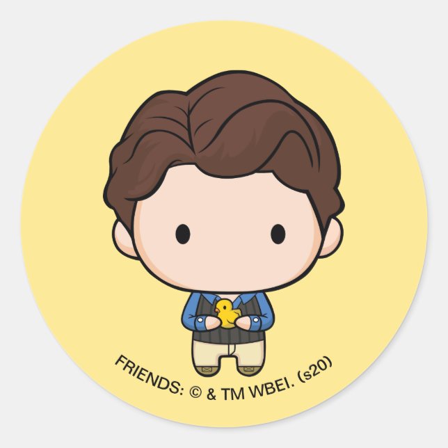 Sticker Rond FRIENDS™| Chandler Chibi (Devant)