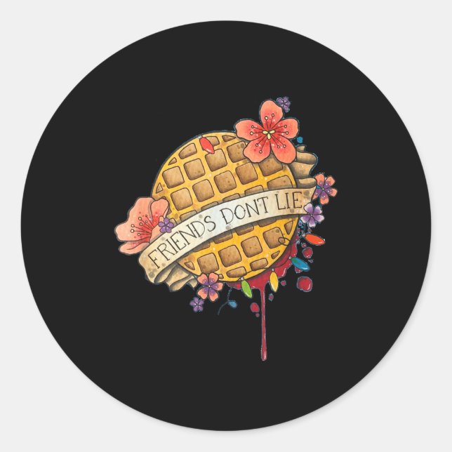 Sticker Rond Friends Dont Lie Shirt  (Devant)