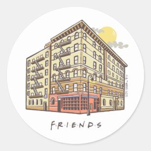 Sticker Rond FRIENDS™   L'immeuble de l'appartement de Monica
