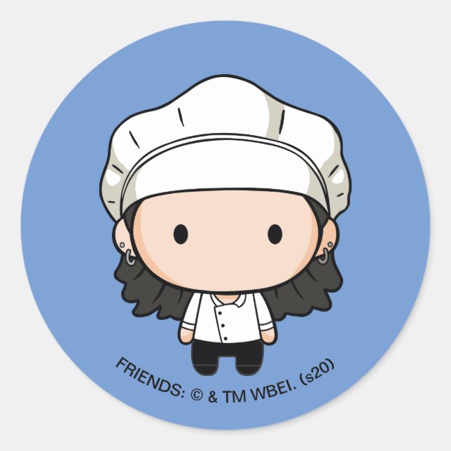 Sticker Rond FRIENDS™| Monica Chibi (Devant)