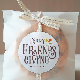 Sticker Rond Friendsgiving   Couleur de l'Automne