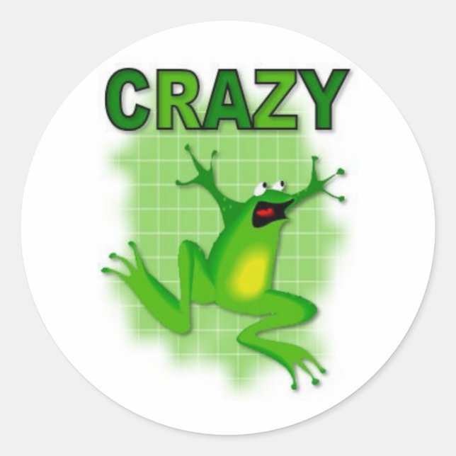 STICKER ROND FROG CRAZY (Devant)