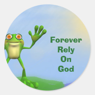 Sticker Rond FROG Forever Se fier à Dieu