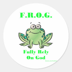 Sticker Rond FROG (Pleinement confiance en Dieu)