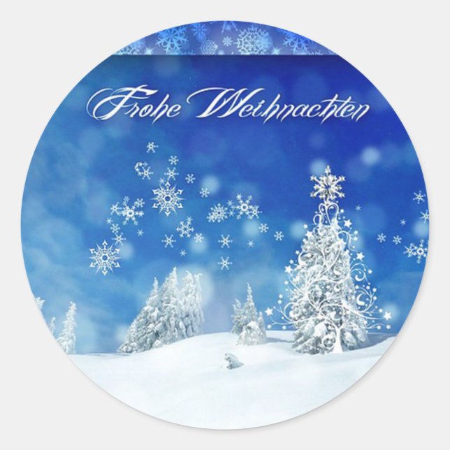Sticker Rond Frohe Weihnachten (Devant)