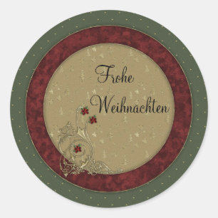Sticker Rond Frohe Weihnachten