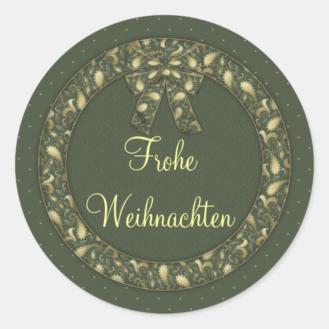 Sticker Rond Frohe Weihnachten (Devant)