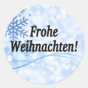 Sticker Rond Frohe Weihnachten ! Joyeux Noël dans le FB