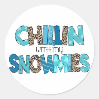 Sticker Rond froid avec mes neiges