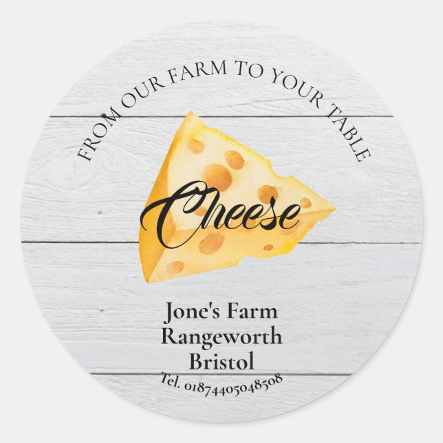 Sticker Rond fromagerie commercialisation production fromagère (Devant)