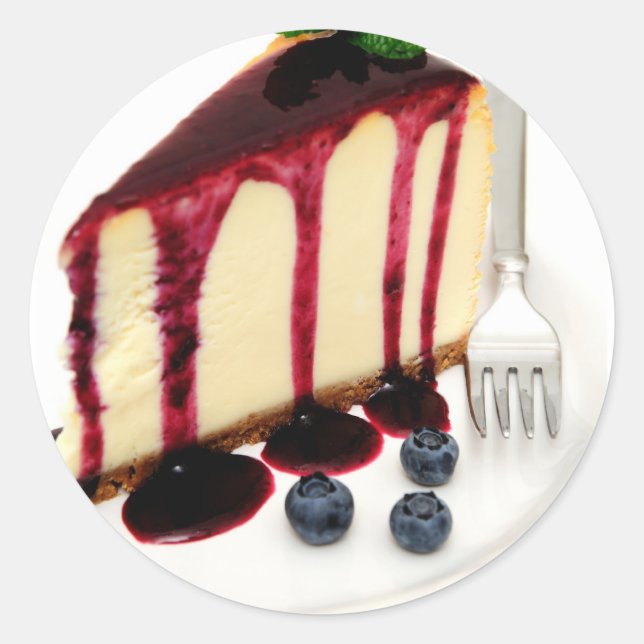 Sticker Rond Fromages Et Blueberges (Devant)