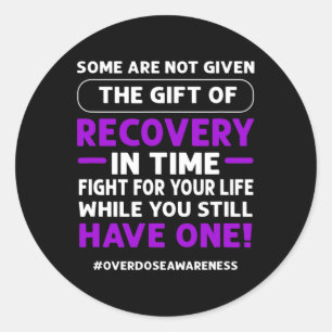 Sticker Rond Front. Sensibilisation aux surdoses 1