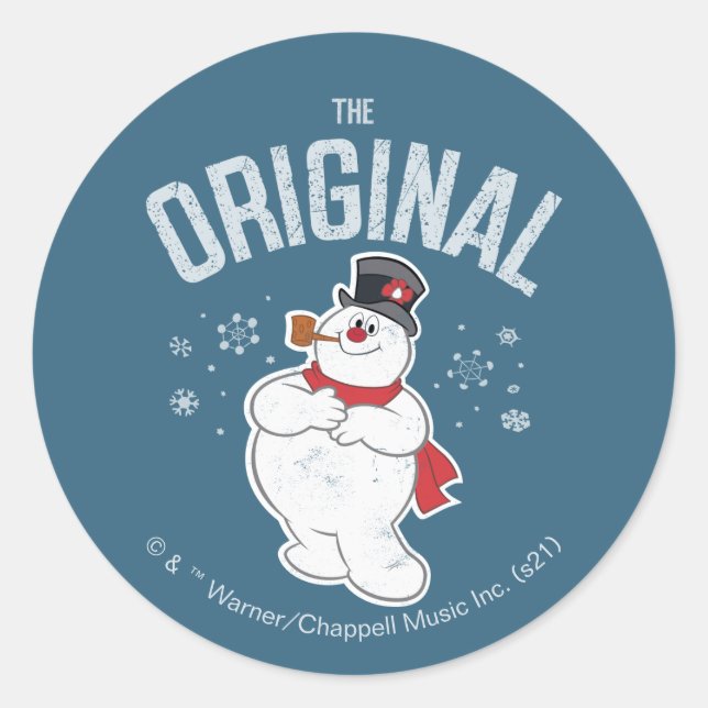 Sticker Rond Frosty the Snowman™ | L'original (Devant)