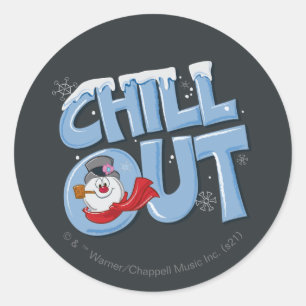 Sticker Rond Frosty the Snowman™ Refroidissement