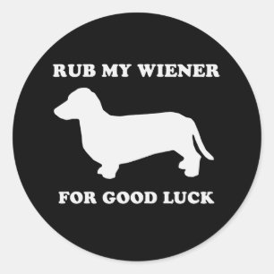 Sticker Rond Frottez mon éplucheur pour la chance