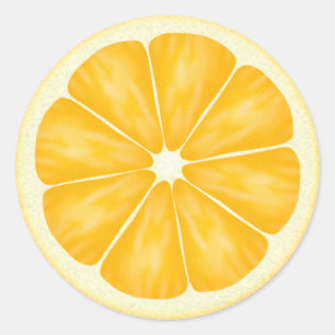 Sticker Rond Fruit aux agrumes d'orange