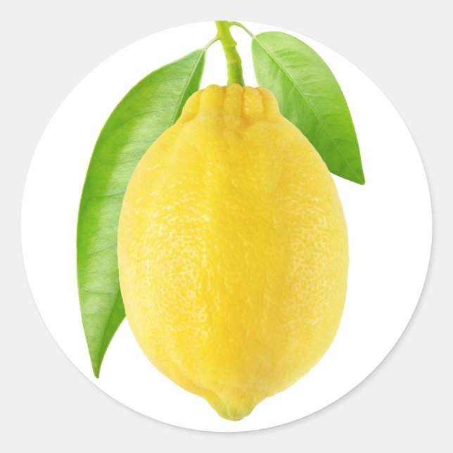 Sticker Rond Fruit citron (Devant)