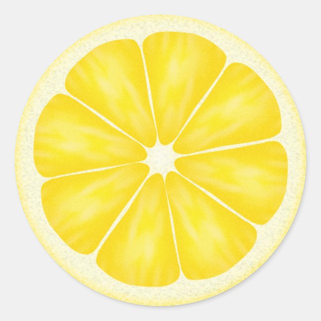Sticker Rond Fruit Citrus jaune (Devant)