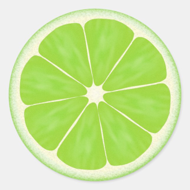 Sticker Rond Fruit d'agrumes de citron vert (Devant)