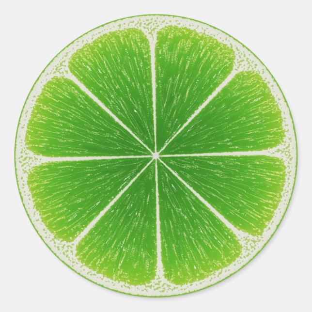 Sticker Rond Fruit de citron vert (Devant)