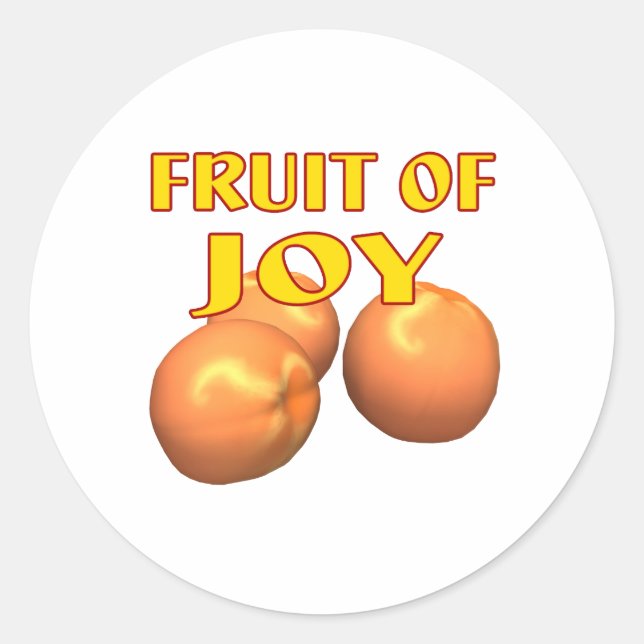 Sticker Rond Fruit de joie (Devant)