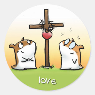 Sticker Rond Fruit de l'autocollant d'esprit (amour)