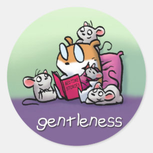 Sticker Rond Fruit de l'autocollant d'esprit (gentillesse)