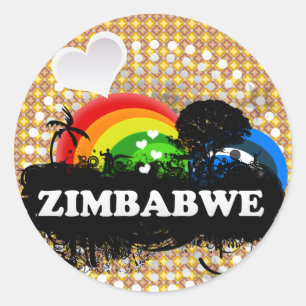 Sticker Rond Fruit mignon Zimbabwe