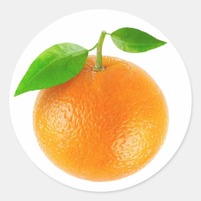 Sticker Rond Fruit orange (Devant)