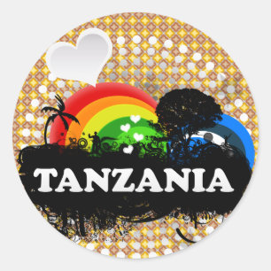 Sticker Rond Fruité mignonne Tanzanie