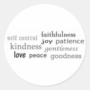 Sticker Rond Fruits de l'esprit, 5h22 de Galatians - 23