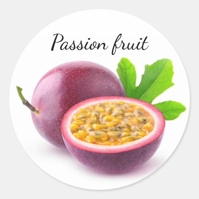 Sticker Rond Fruits de passion (Devant)