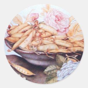 STICKER ROND FRUITS DE SAISON 6 - HARICOTS ET ROSE