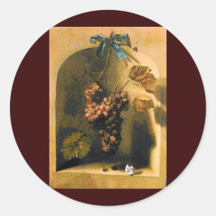 Sticker Rond FRUITS DE SAISON -PROSPÉRITÉ HANGÉE RAISONS Rustiq
