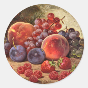 Sticker Rond Fruits d'été
