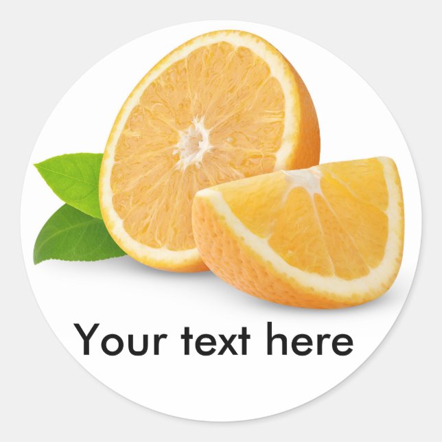 Sticker Rond Fruits d'orange coupés (Devant)
