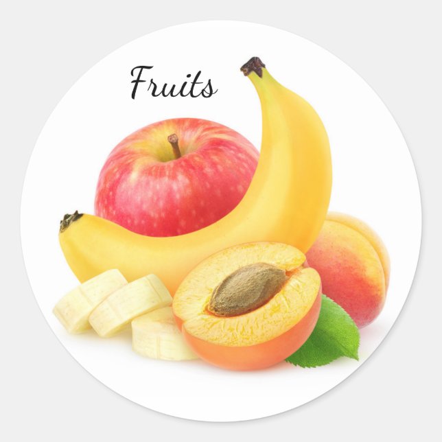 Sticker Rond Fruits frais (Devant)