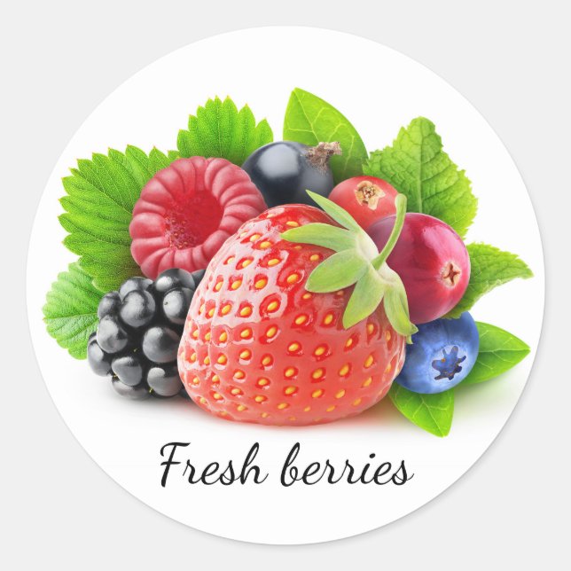 Sticker Rond Fruits frais (Devant)