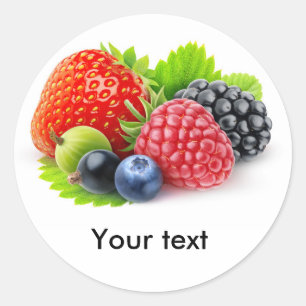 Sticker Rond Fruits frais