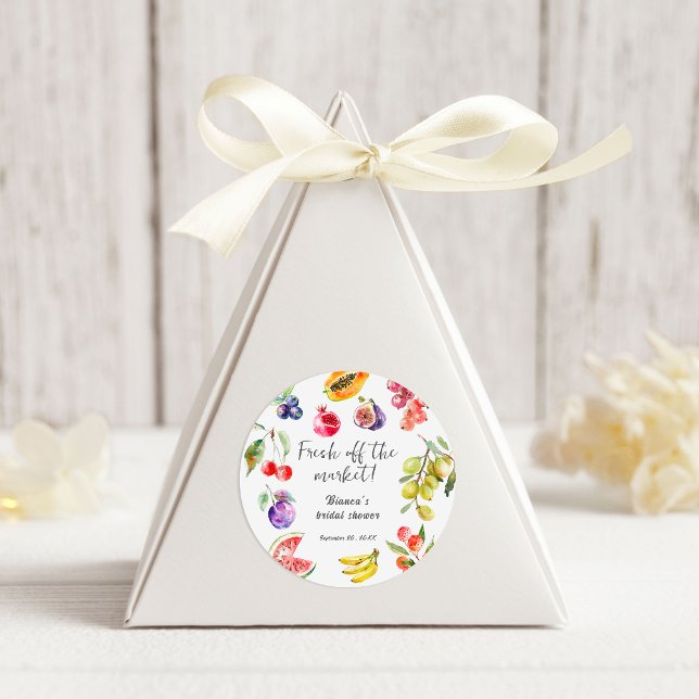 Sticker Rond Fruits Frais du Marché Salle de Fête de Mariage de (Créateur téléchargé)