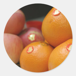 Sticker Rond Fruits mariages