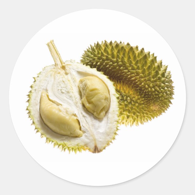 Sticker Rond Fruits tropicaux - Durian (Devant)