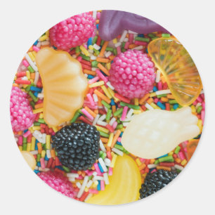 Sticker Rond Frutti tutti bonbons de fruits saupoudrent mignon 