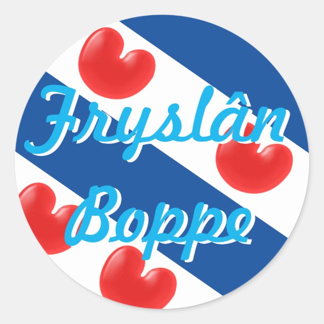 Sticker Rond Fryslân Boppe (Devant)